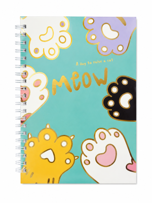 Caderno Espiral Meow – Gatinhos Verde