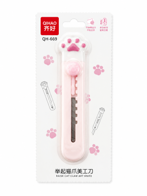 Estilete Retrátil Patinha de Gatinho