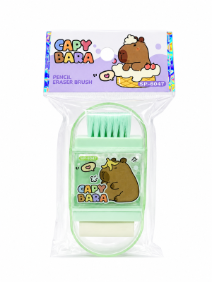 Apontador com Escova e Borracha Capivara