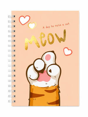 Caderno Espiral Meow – Gatinhos Laranja