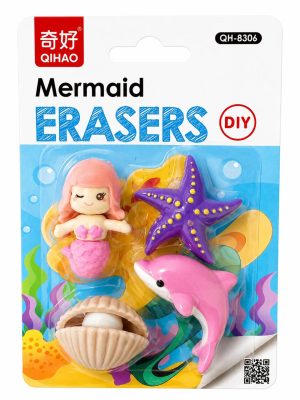 Kit Borrachas Fundo do Mar 4 Peças – Criativas e Desmontáveis