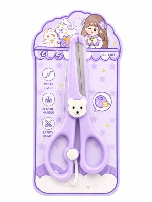 Tesoura Lilás com Ursinho – Praticidade e Delicadeza