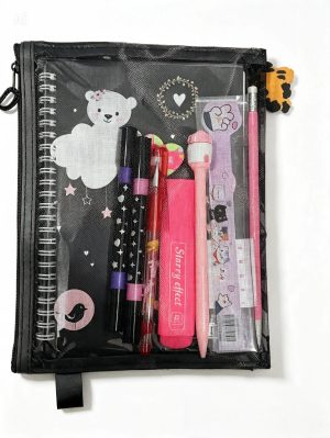 Kit Papelaria Preto com Caderno