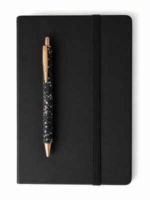 Kit Dia dos Professores Elegance – Caderno A5 Tipo Moleskine + Caneta de Luxo