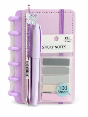 Kit Presente Dia dos Professores – Caderno + Papelaria Fofa 💜