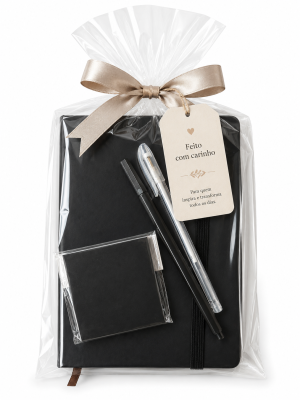 Kit Dia dos Professores – Caderno Moleskine A5 + Canetas + Bloco de Notas